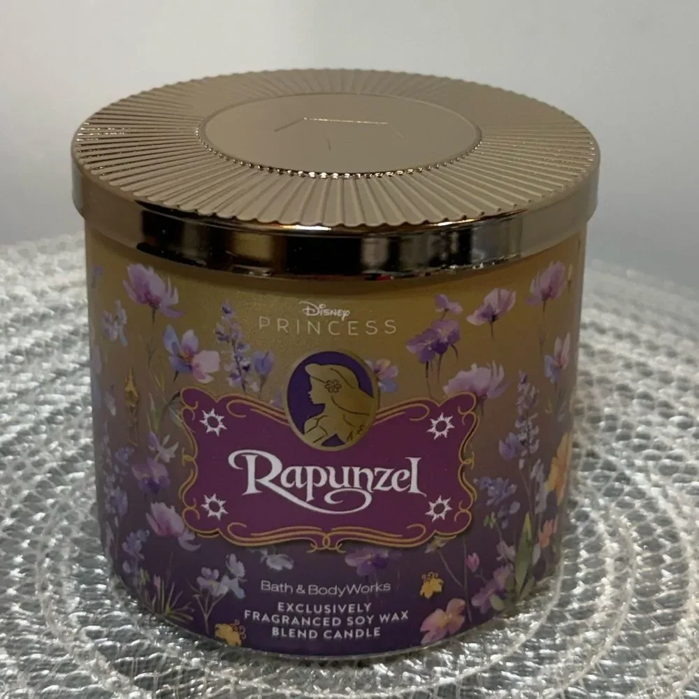 BBW Disney Rapunzel 3 Wick Scented Candle NWT